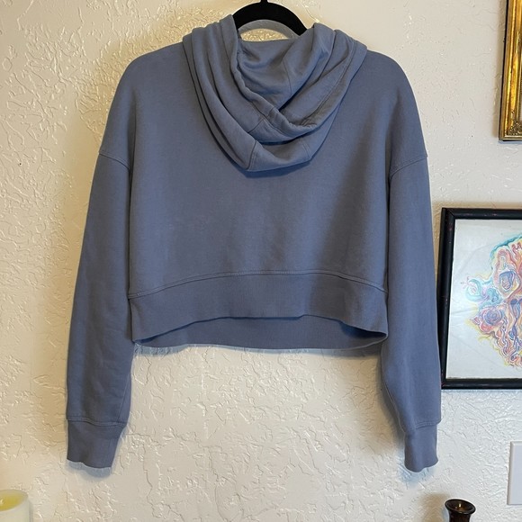 🌻Calvin Klein {M} Performance Blue Cropped Hoodie - Picture 7 of 8